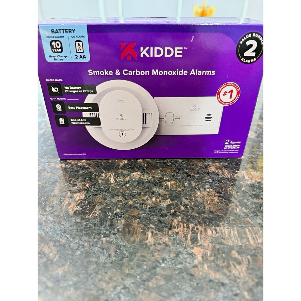 Kidde Smoke/CO Detector, EOL Alerts, Battery Powered, 2-Pack, White 21030730